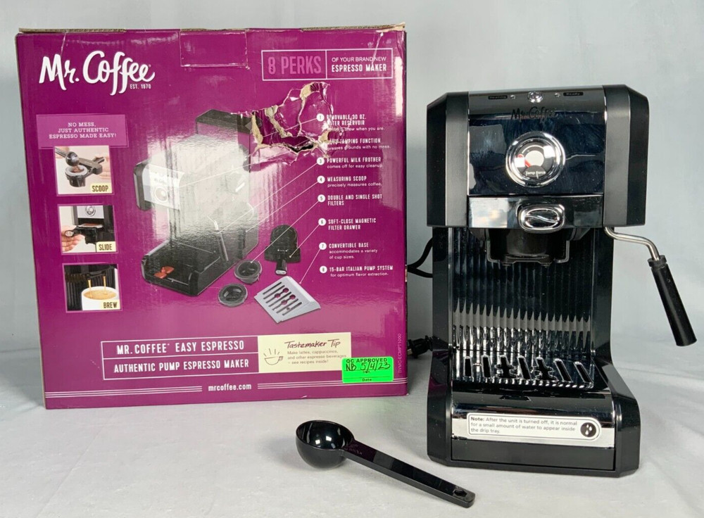 Mr. Coffee Easy Espresso Machine - Black