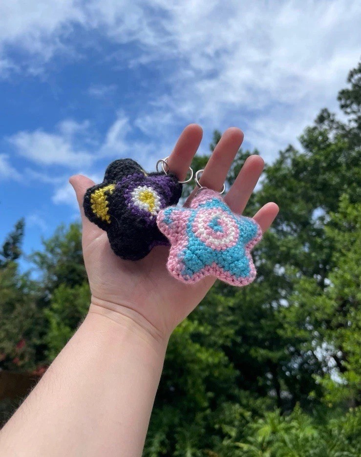 Crochet Pride Flag Stars