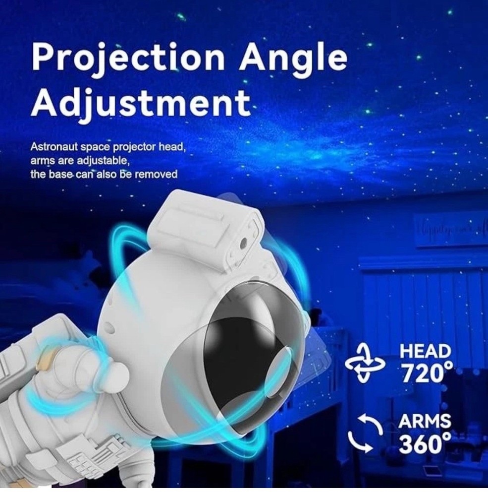 Astronaut Star Projector Night Light Remote Control Multicolor LED Adjustable