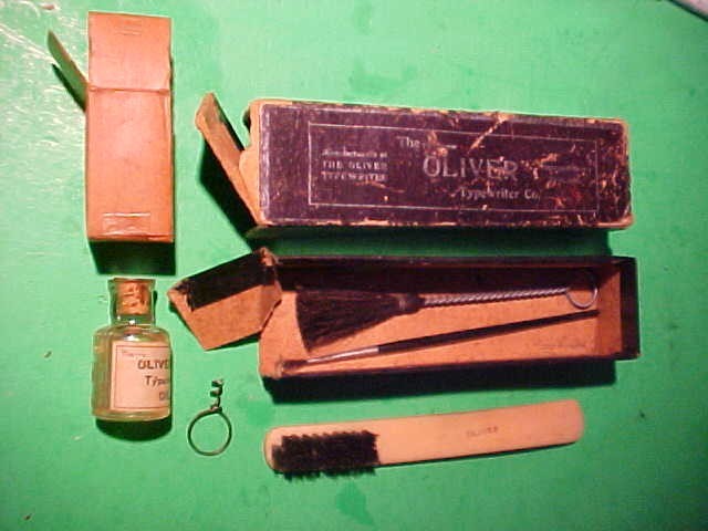 Oliver Typewriter Cleaning Kit with Oil Bottle in Box