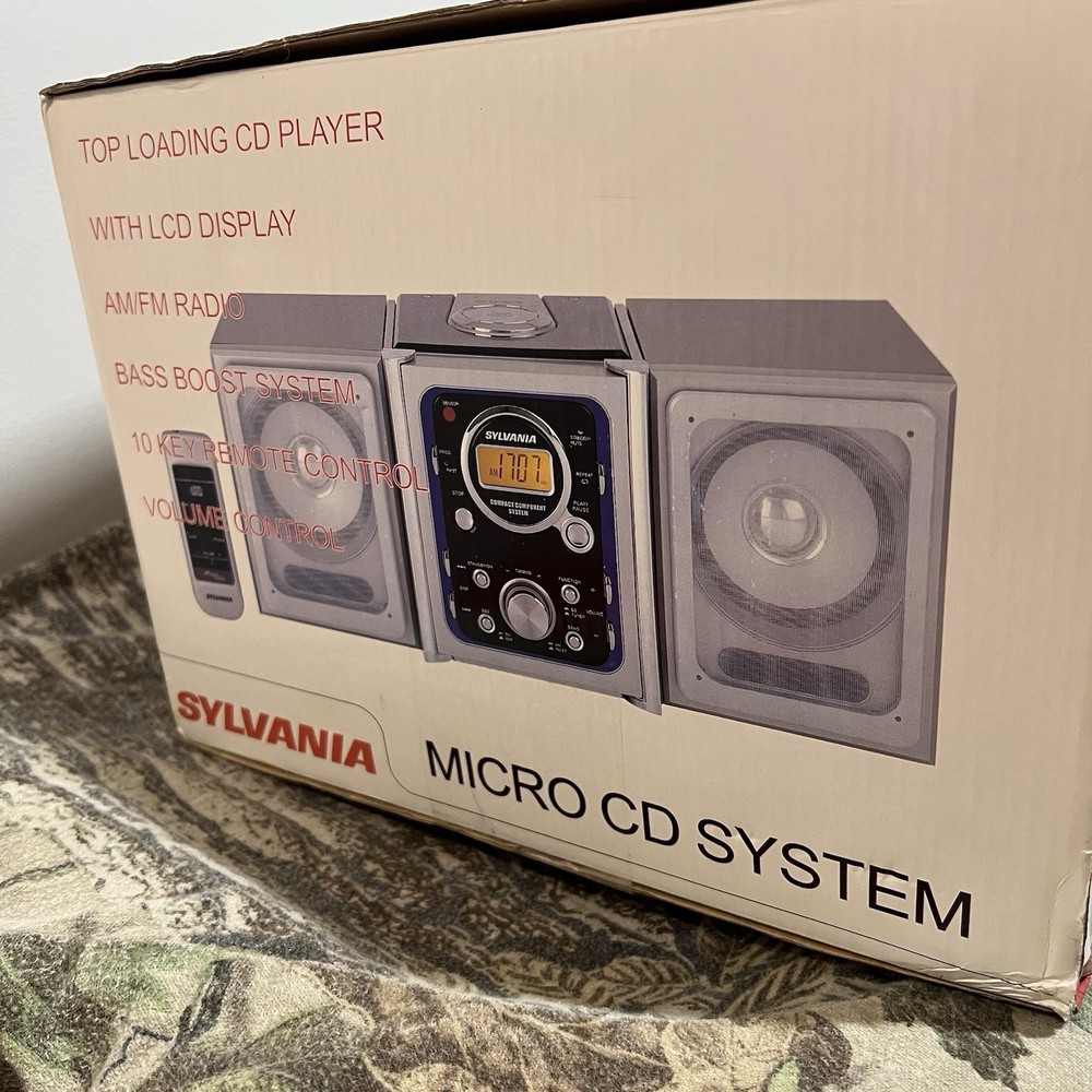 2006 Sylvania SRCD629 Micro CD System AM/FM Radio Top Loading CD Player LCD