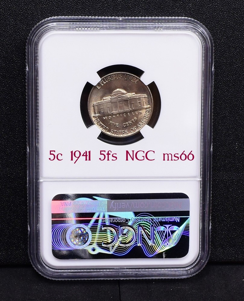 1941 Jefferson Nickel - NGC MS66 5FS (Bulk)