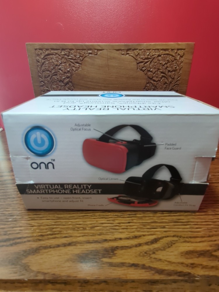 ONN Virtual Reality SmartPhone Headset - Red