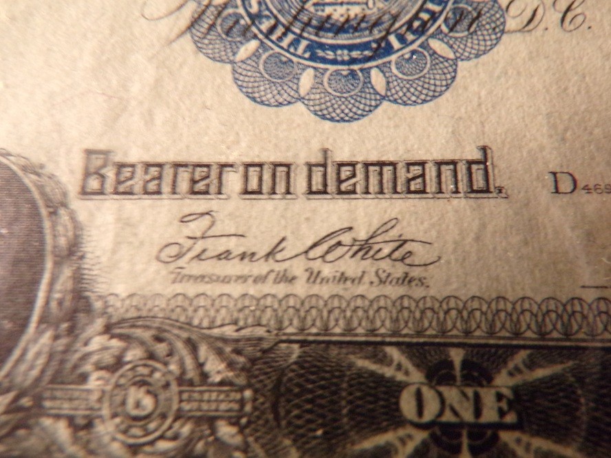 1899 $1 Large Size Black Eagle Silver Certificate Choice Crisp Uncirculated