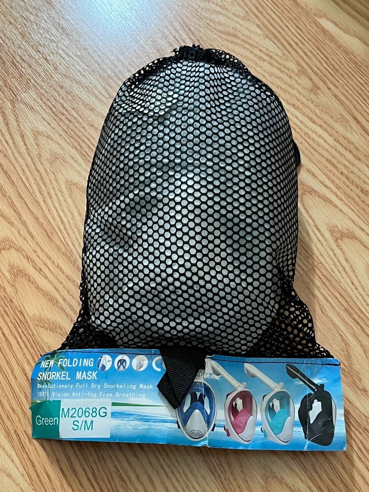 Folding Snorkel Mask Green Small/Medium