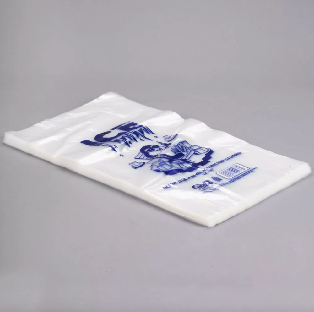 2000/CASE 10 Lb Clear Plastic Ice Bags Store Machine Commercial Barcode 10LB