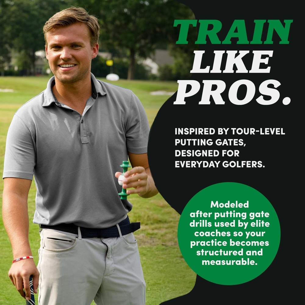 Putting Trainer – Golf Training Aid for Consistent Roll, Precision Start Line...