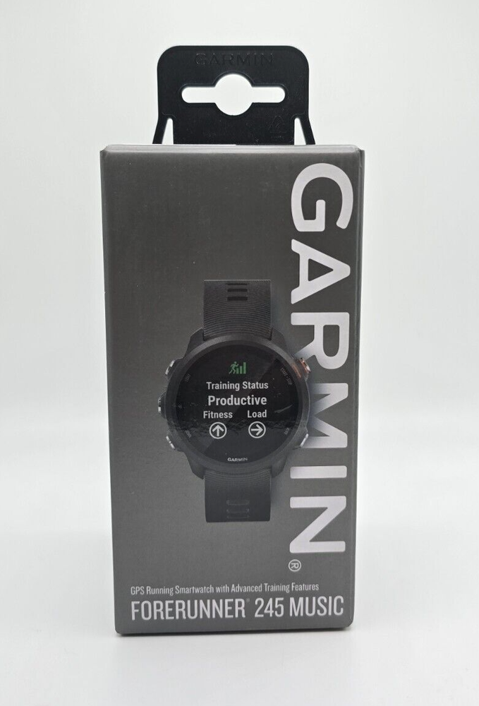 Garmin Forerunner 245 Music GPS Smartwatch - Black - Open Box