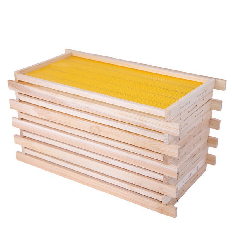 Deep Brood Bee Hive Frames and Wax Foundations,20 Pack Honey Bee Frames