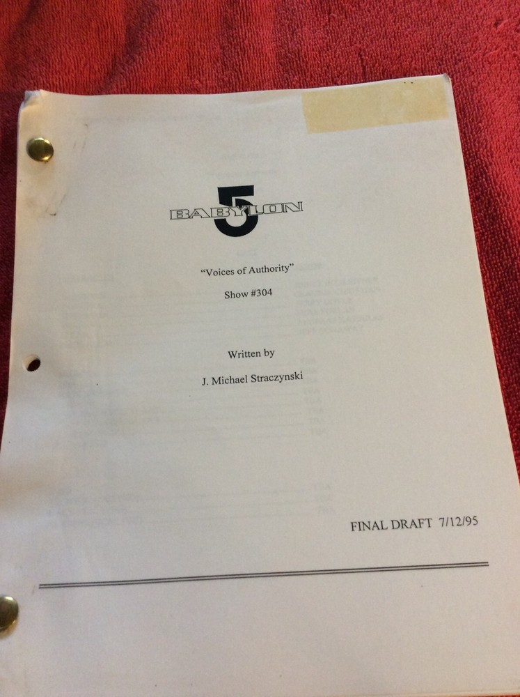 ORIGINAL SCRIPT BABYLON 5 VOICES OF AUTHORITY #304 JERRY DOYLE MICHAEL O'HARE