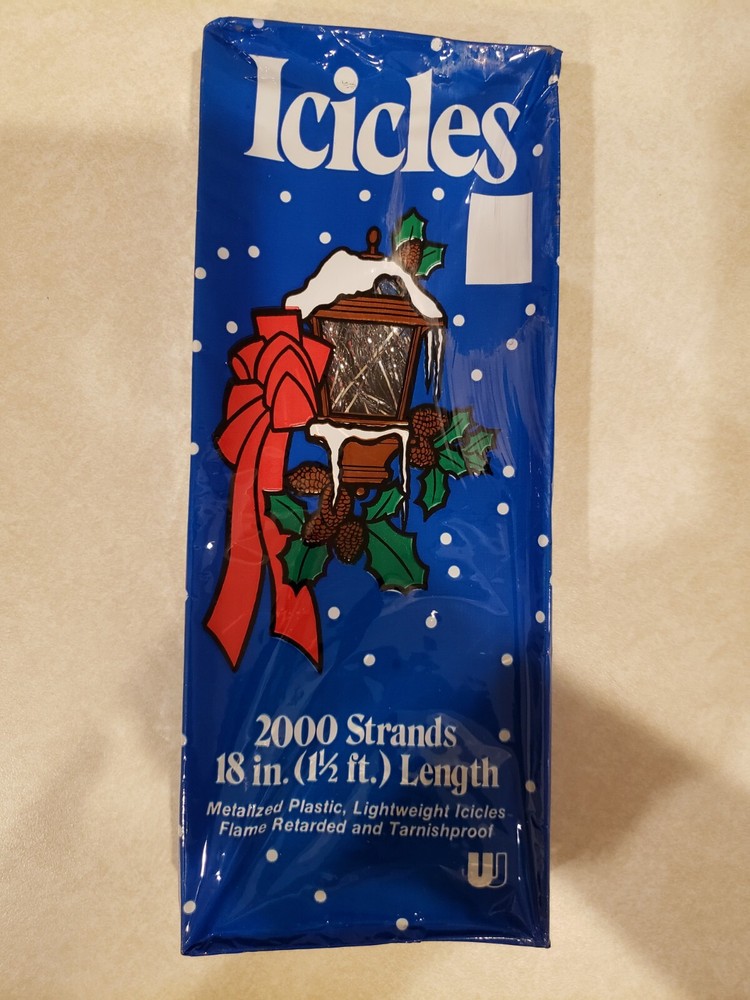 Christmas Tree Icicles Tinsel 2000 Strands Each