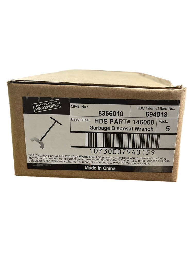 GARBAGE DISPOSAL WRENCH (CASE OF 5)