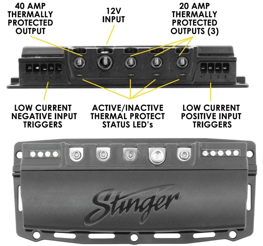 Stinger SPXSH440 | 4-Chan High Current Relay System SwitchHub