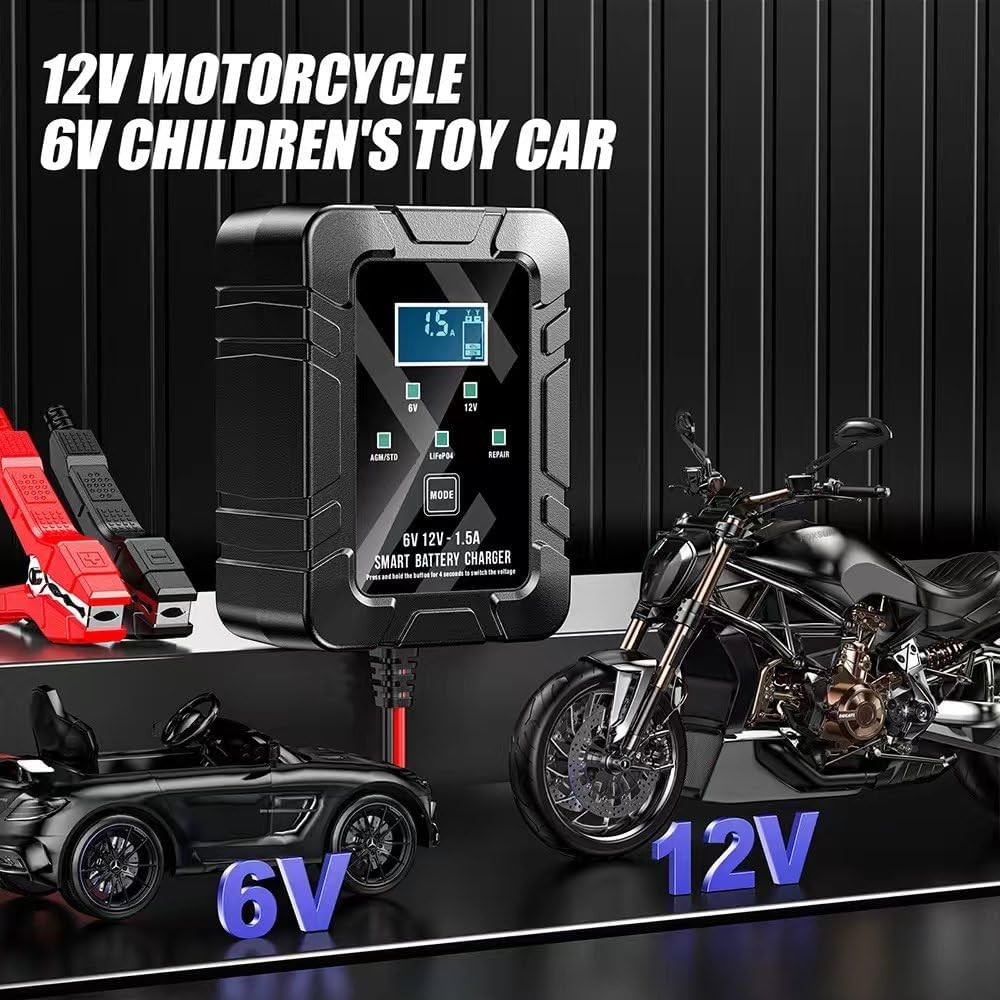 6V 12V Smart Automatic Battery Charger Maintainer Motorcycle Car Trickle Float