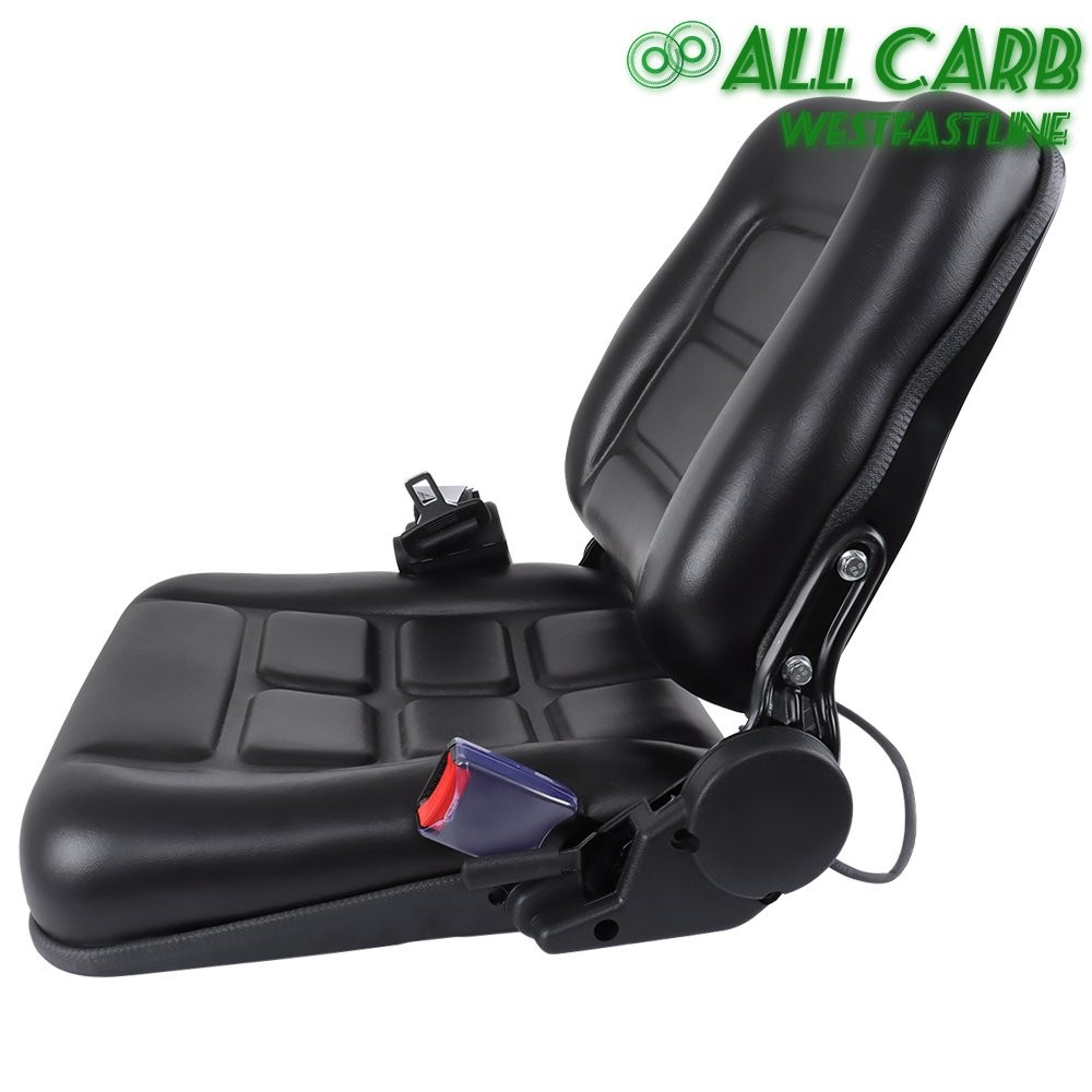 Black Universal Forklift Seat Fold Down Tractor Seat Micro Switch and Slide