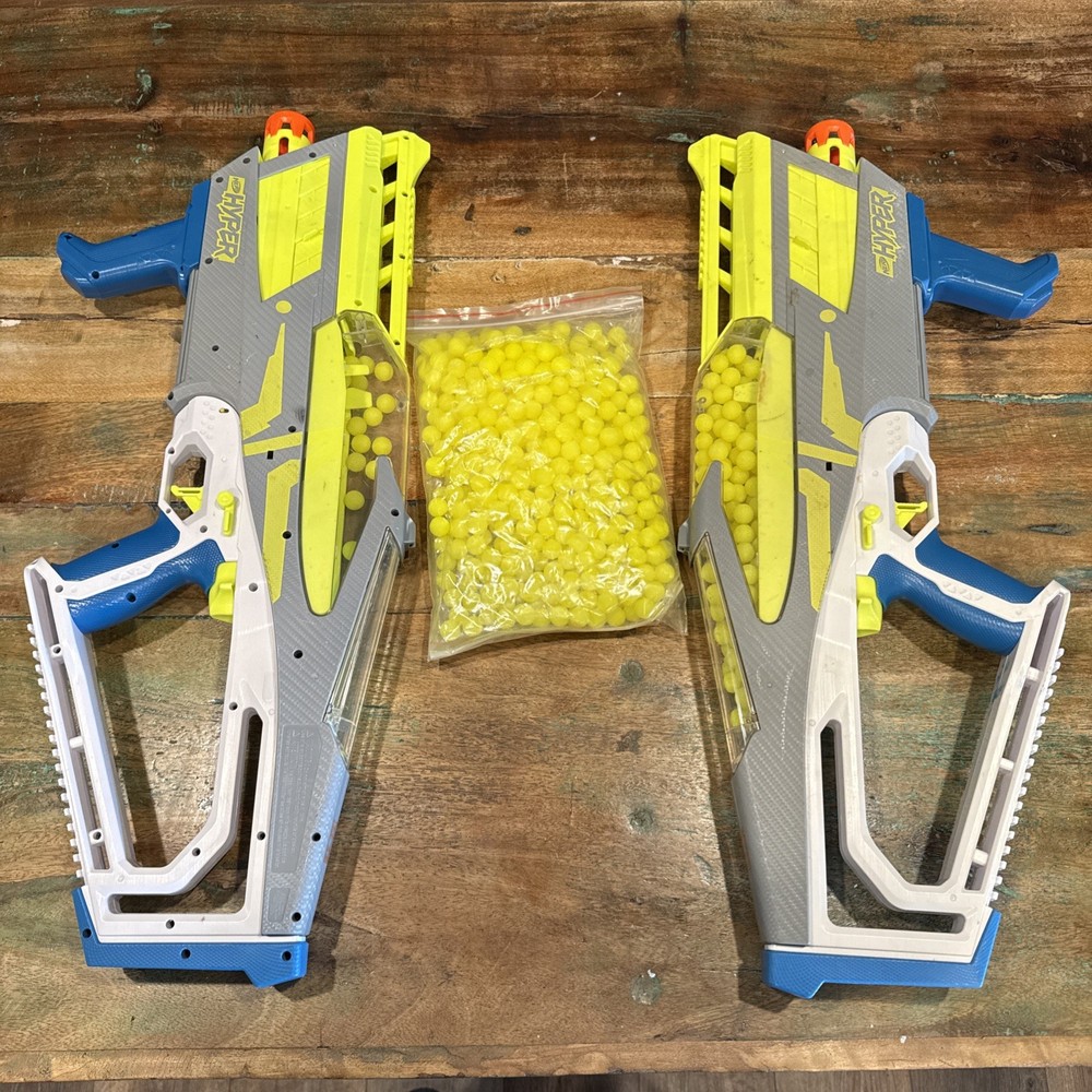 NERF HYPER EVOLVE-100 – Set of 2 Blasters with 600 Rounds – Spring-Powered