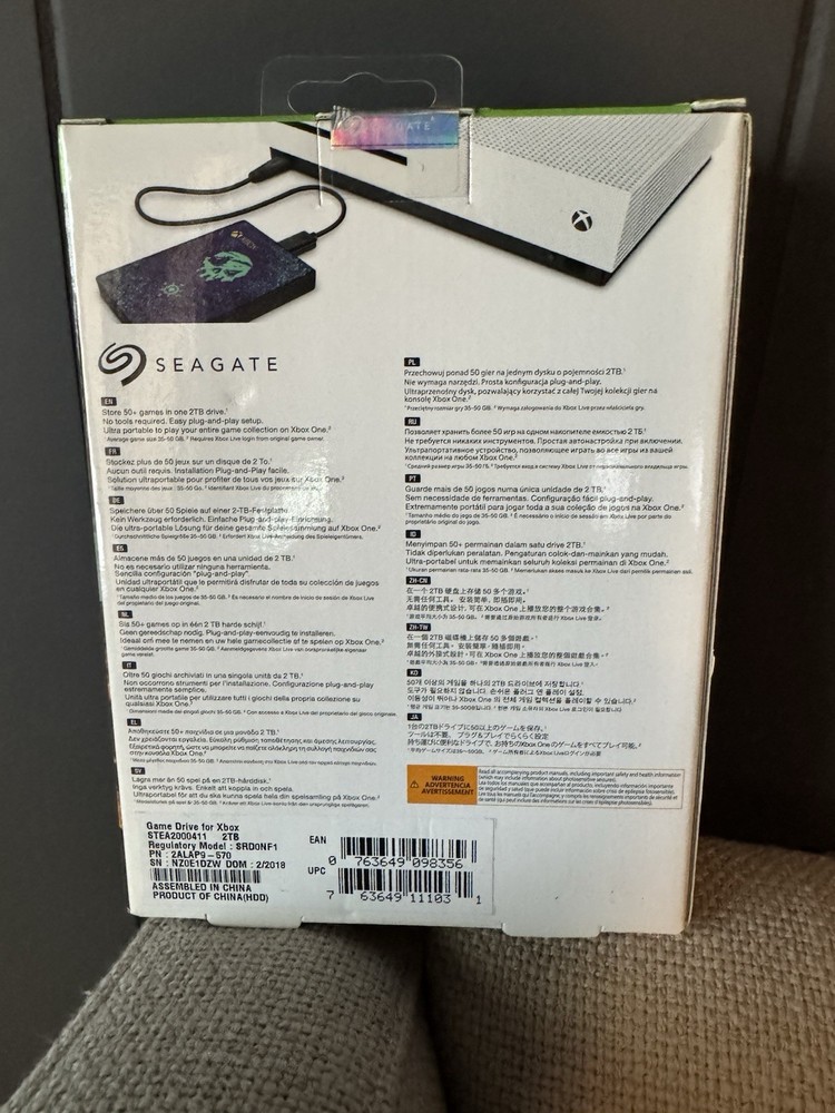 SEALED Seagate Sea of Thieves HDD for Xbox - INCLUDES MIDNIGHT BLUNDERBUSS CODE