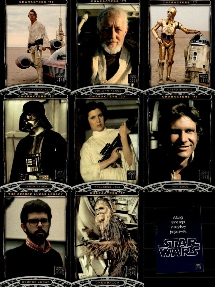 STAR WARS 30th Anniversary 2007 Topps Complete Base Card Set + Tryptich Set #7