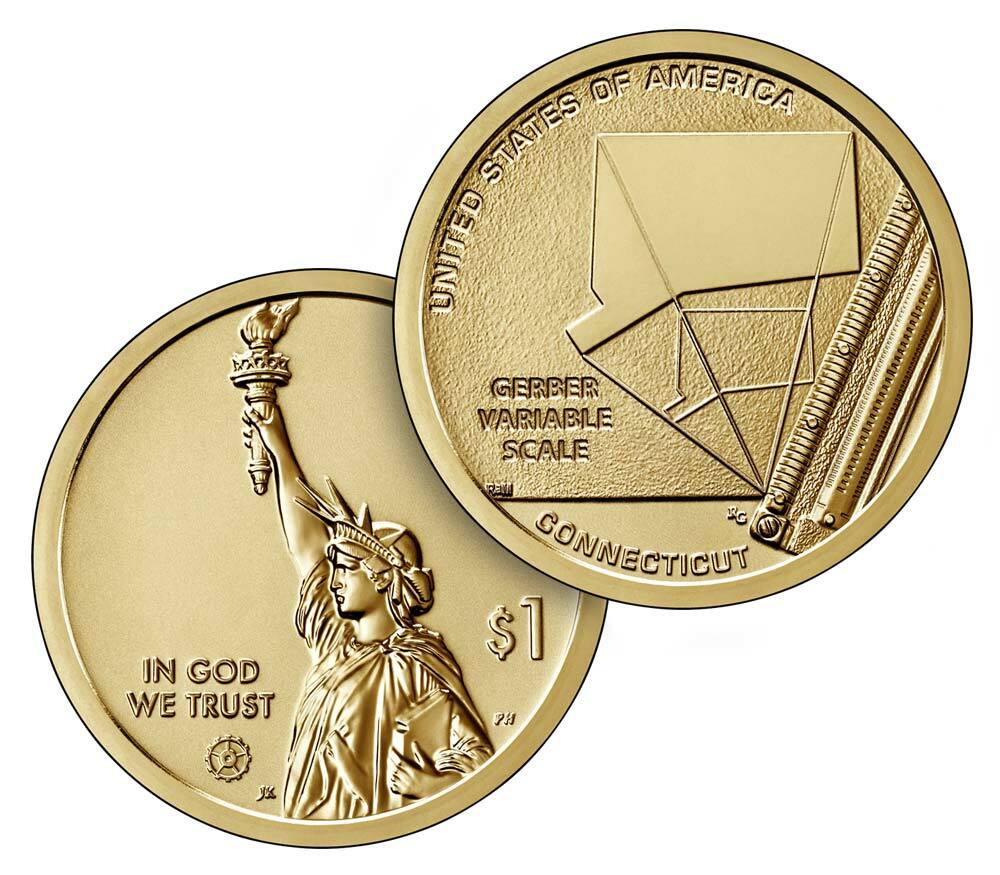 2020-D American Innovation $1 Coin - Connecticut