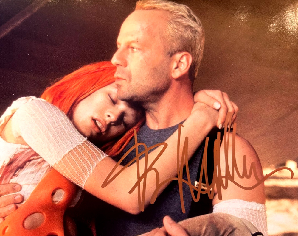 BRUCE WILLIS Hand Signed (FIFTH ELEMENT) 8x10" Authentic REAL Autograph w/COA