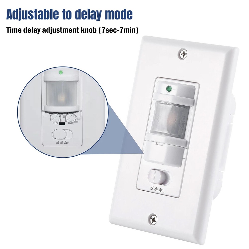 3PC Auto PIR Occupancy Vacancy Motion Sensor Light Switch Auto On/Off Infrared