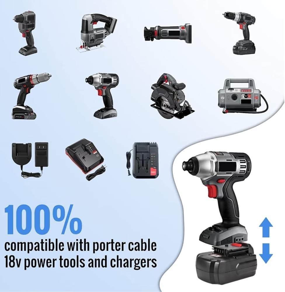 1Pack 18V for Porter Cable PC18B 18-Volt Cordless Tools NiCD Replacement Battery