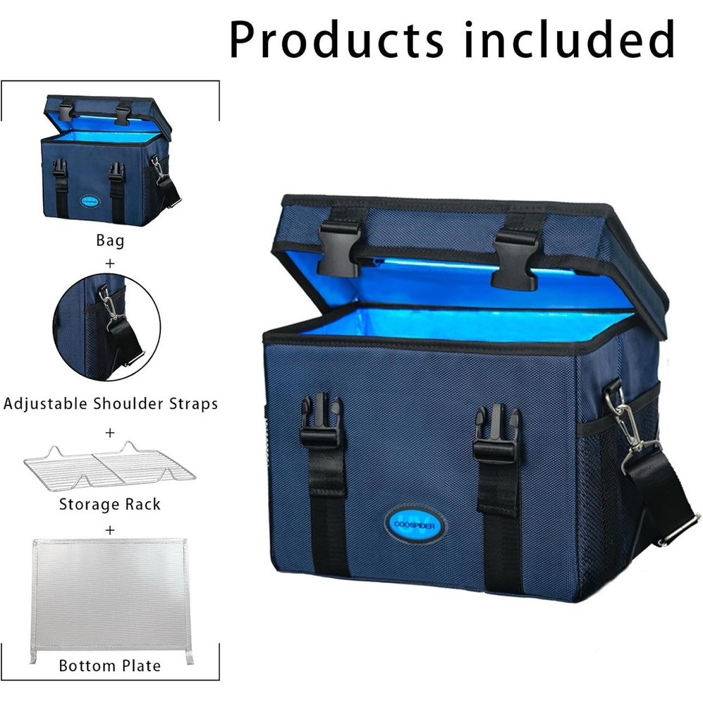 UVC Sanitizer Ozone Box with Timer, Foldable Large Cleaner UV Bag w/strap