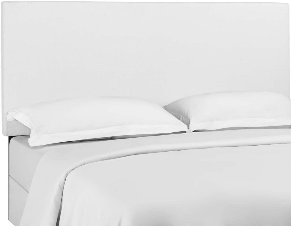 Modway Taylor Full/Queen Upholstered Linen Fabric Headboard, White