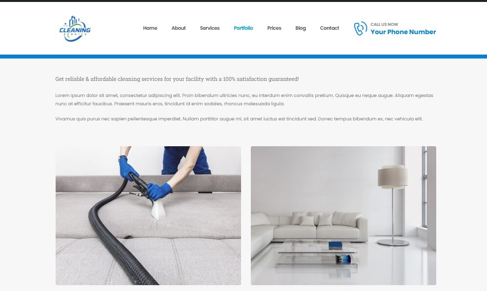 Cleaning Business Mobile Responsive Websites - Free Hosting