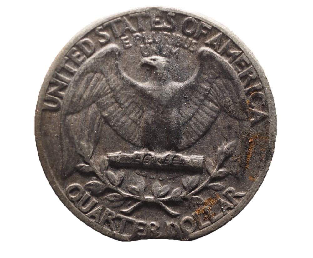 1954 Washington Silver Quarter, VF, Clip Error