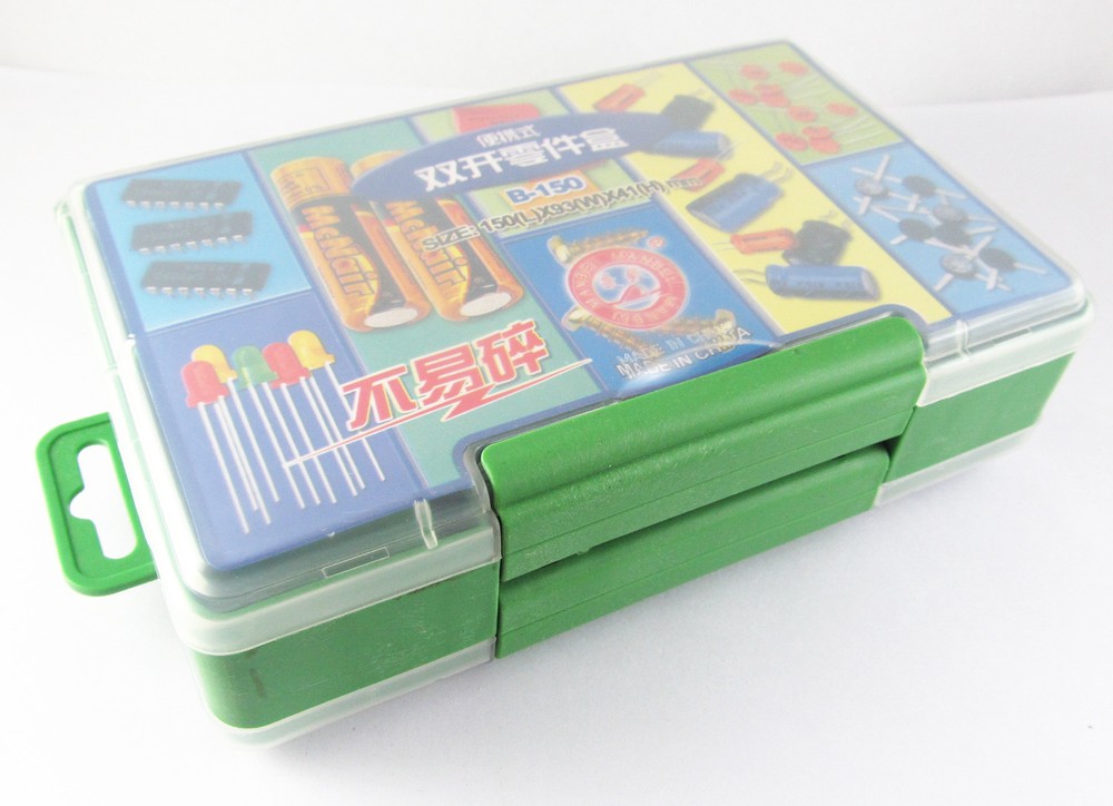 Double Side Tool Storage Box Hardware Box Storage for Electronic Screws Nuts