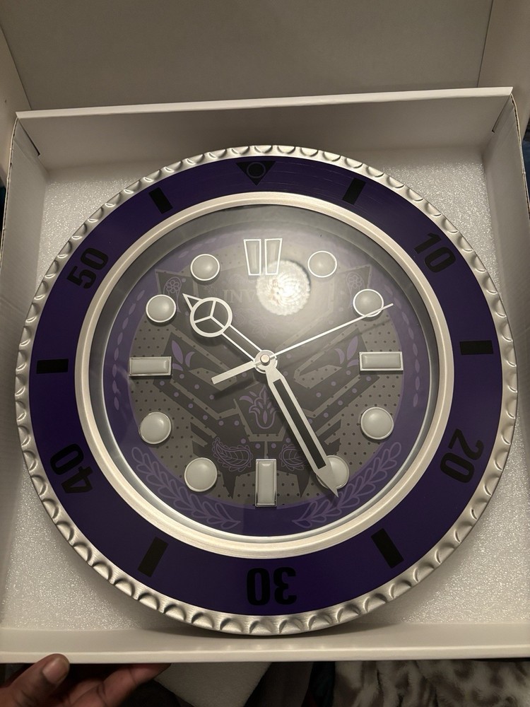 Invicta Marvel Black Panther Pro Diver Quartz Wall Clock New.