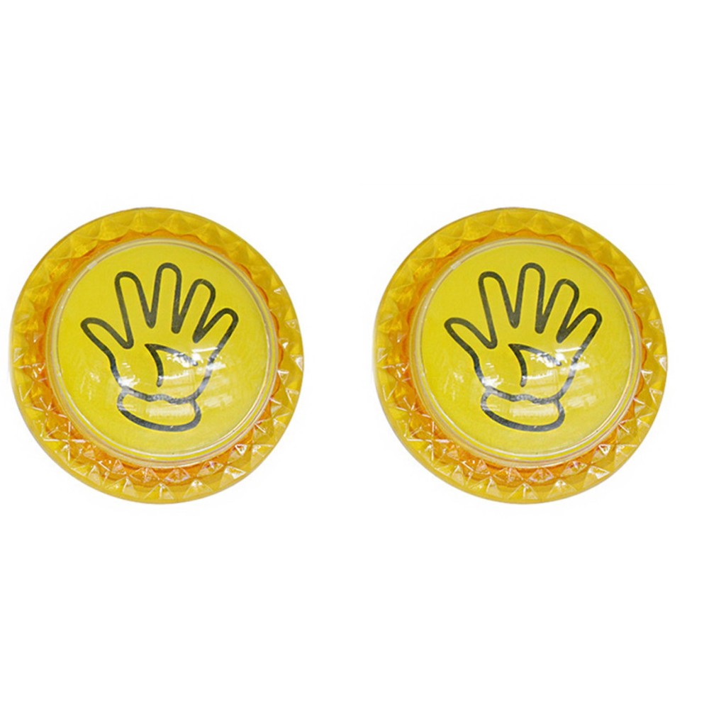 2Pcs 60mm Arcade Button Push LED Dome Illuminated Convex Hand Palm Pattern 12V
