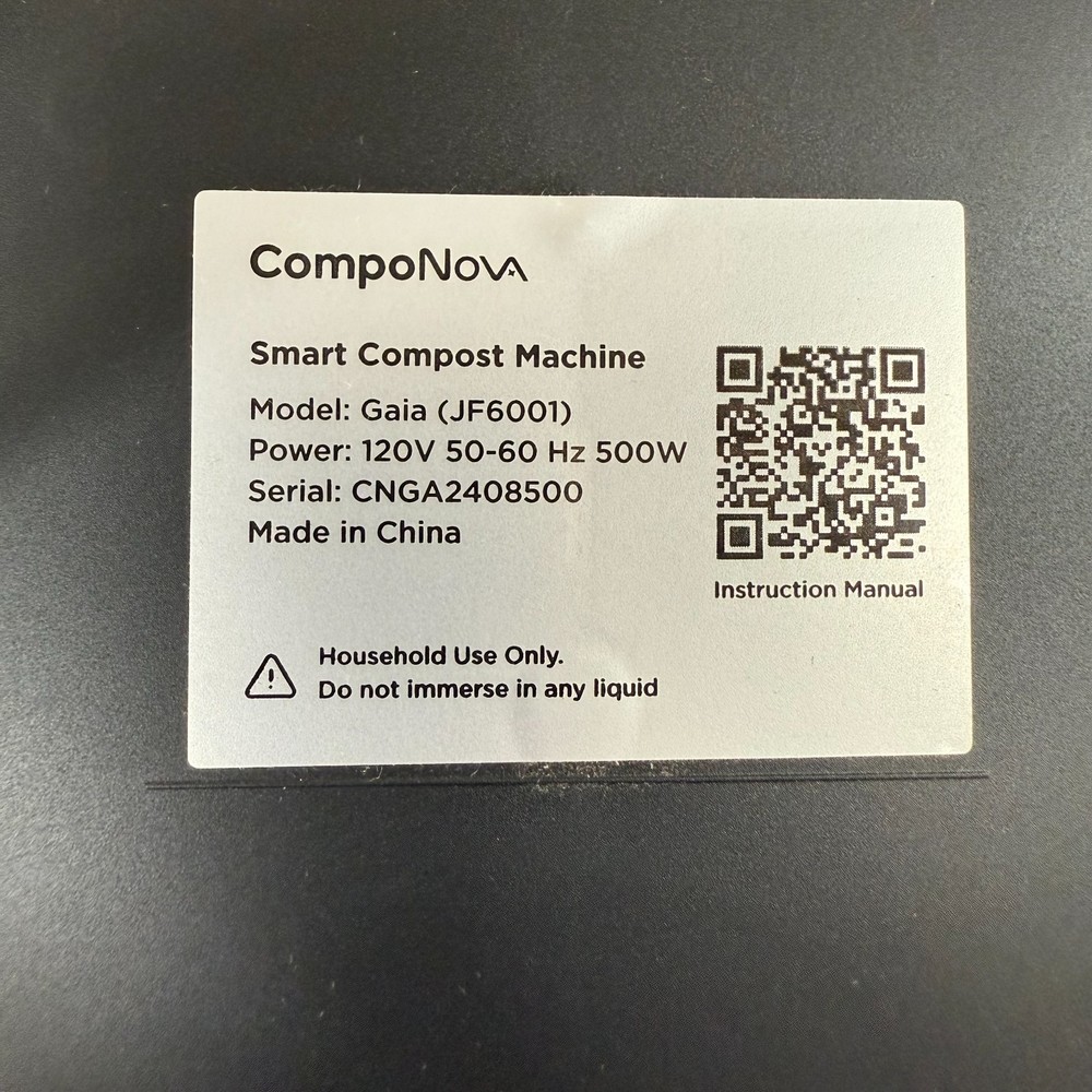 4L COMPONOVA Electric Composter for Kitchen, Countertop Compost Bin