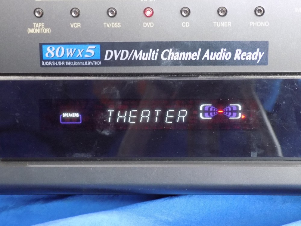 Technics SA-AX530 AV Control Stereo Receiver 80w x5 Multi Channel Remote Bundle