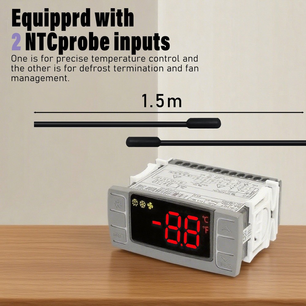 For Dixell Programmable Temperature Controller W/ Probes & Brackets XR06CX-4N1F1