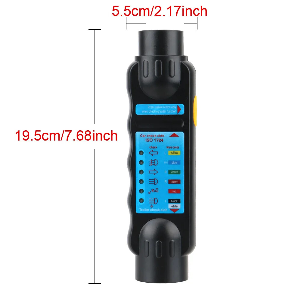 Car Towing Light Tester Trailer Plug Socket Diagnostic Tools Light Wiring Test