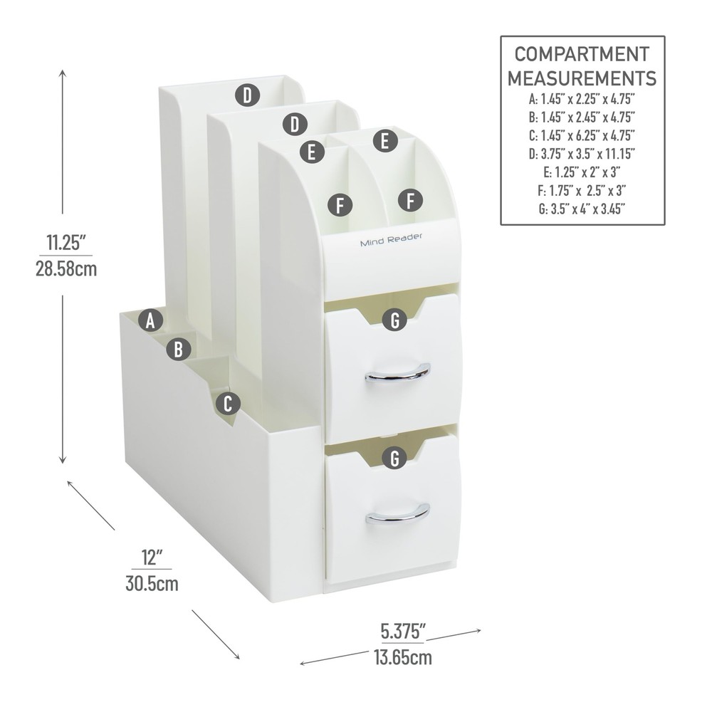 Mind Reader Coffee Station Organizer, Condiment Holder for Kitchen & Office