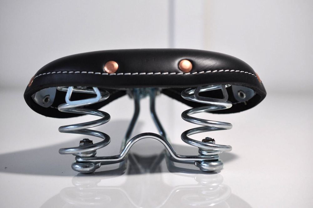 Selle Monte Grappa black leather saddle made in Italy