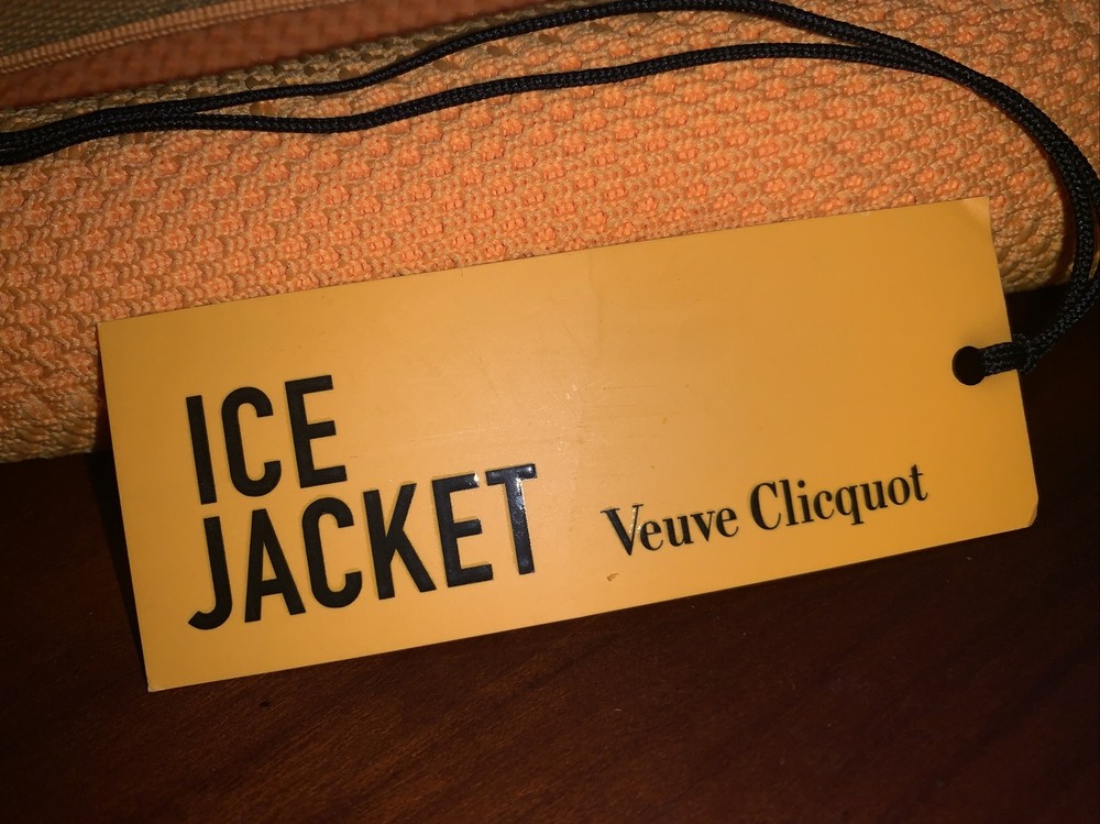 VEUVE CLICQUOT Bottle Ice Jacket. Pristine. Recycled Plastic. 3D Knitting Tech.