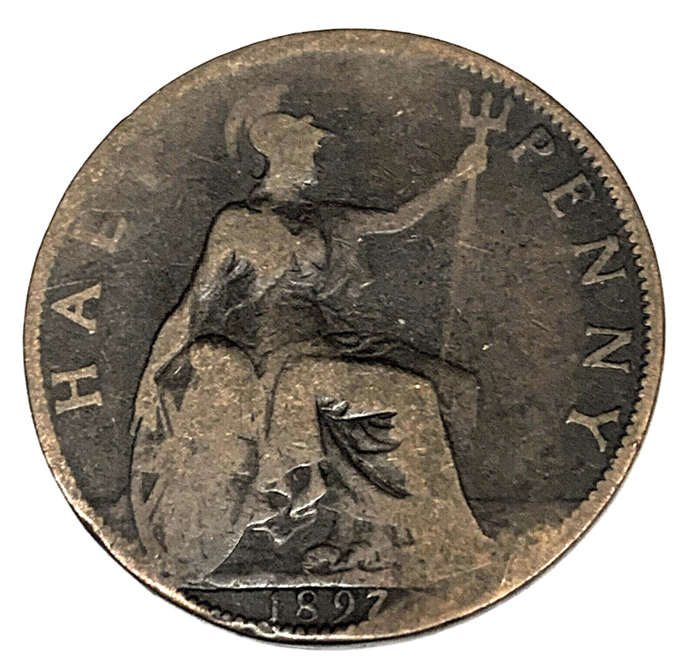 # C466   GREAT BRITAIN     COIN,     HALF  PENNY    1897