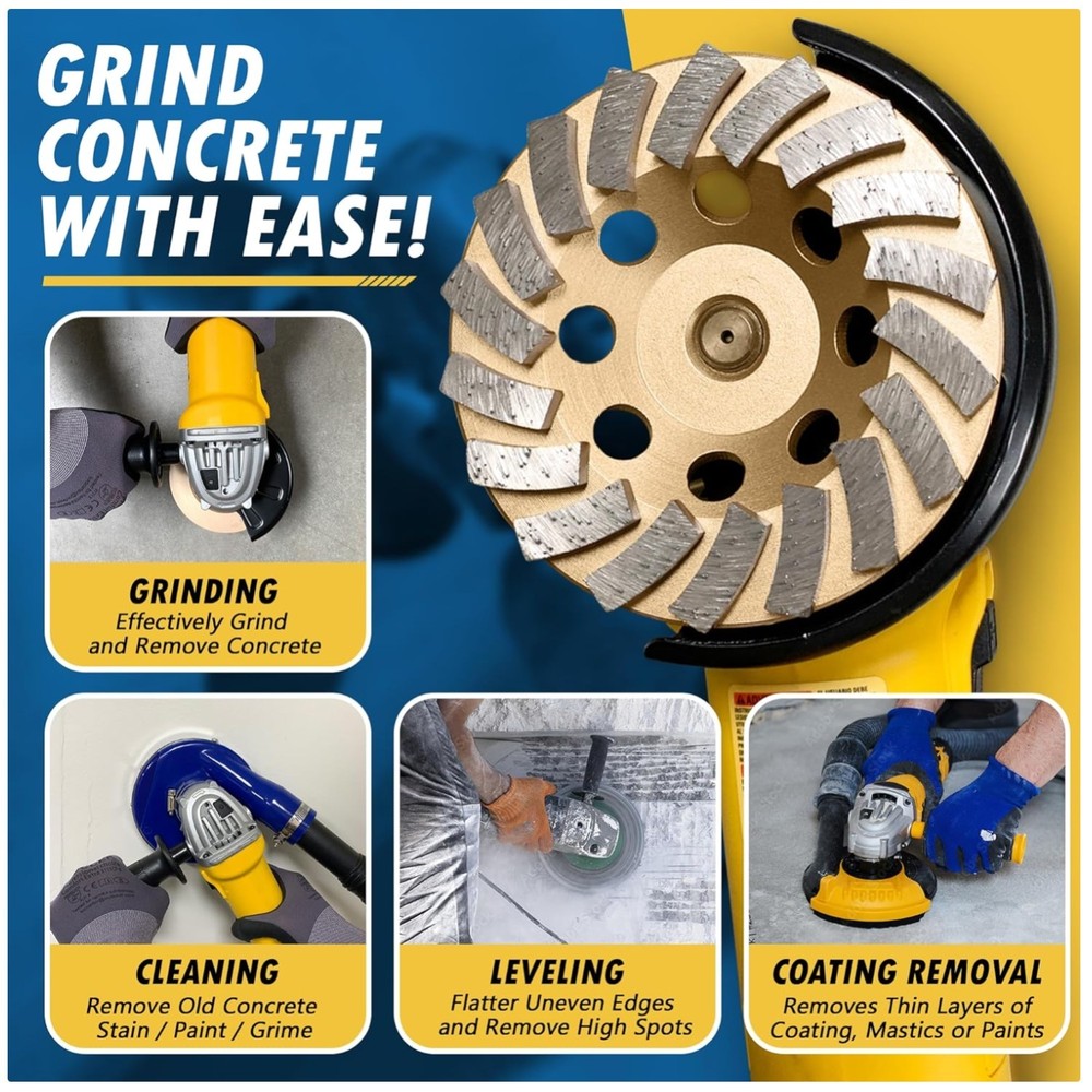 Turbo Segment Diamond Grinding Wheel - 5/8"-11 Arbor