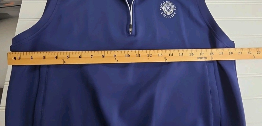Donald Ross BLUE Vest Half Zip Performance Golf Pullover Mens Size SMALL,