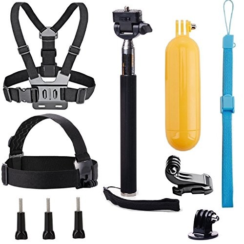 Universal Action Camera Accessories Bundle-Head Chest Strap Mount/Selfie