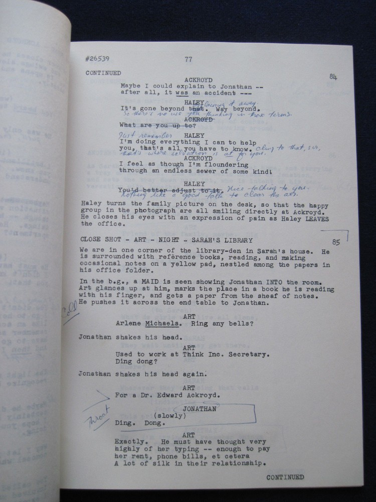 ORIGINAL Film SCRIPT for JIGSAW - BRADFORD DILLMAN'S Copy with His Notes