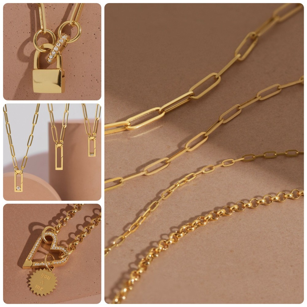 Diamond Enhancer Charm Connector Push Lock Hinged Pendant Holder 14K Solid Gold