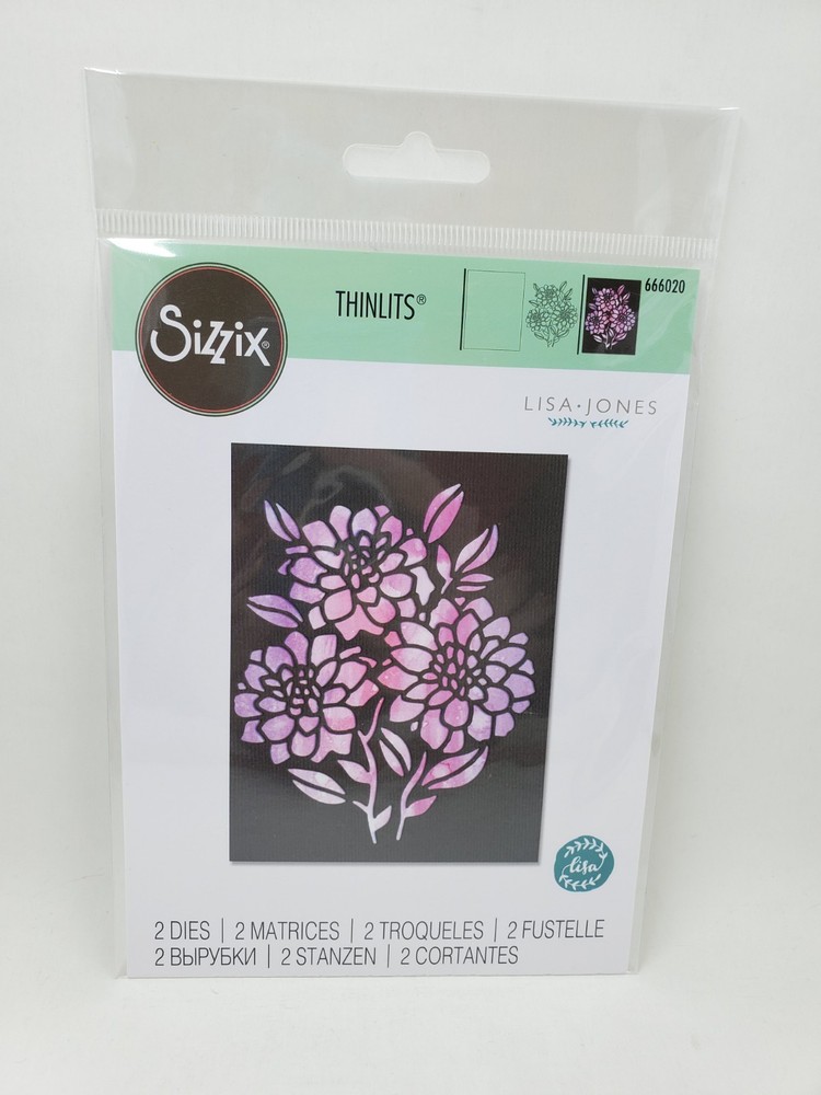 SI1 Sizzix Negative Florals by Lisa Jones Thinlits Dies 666020