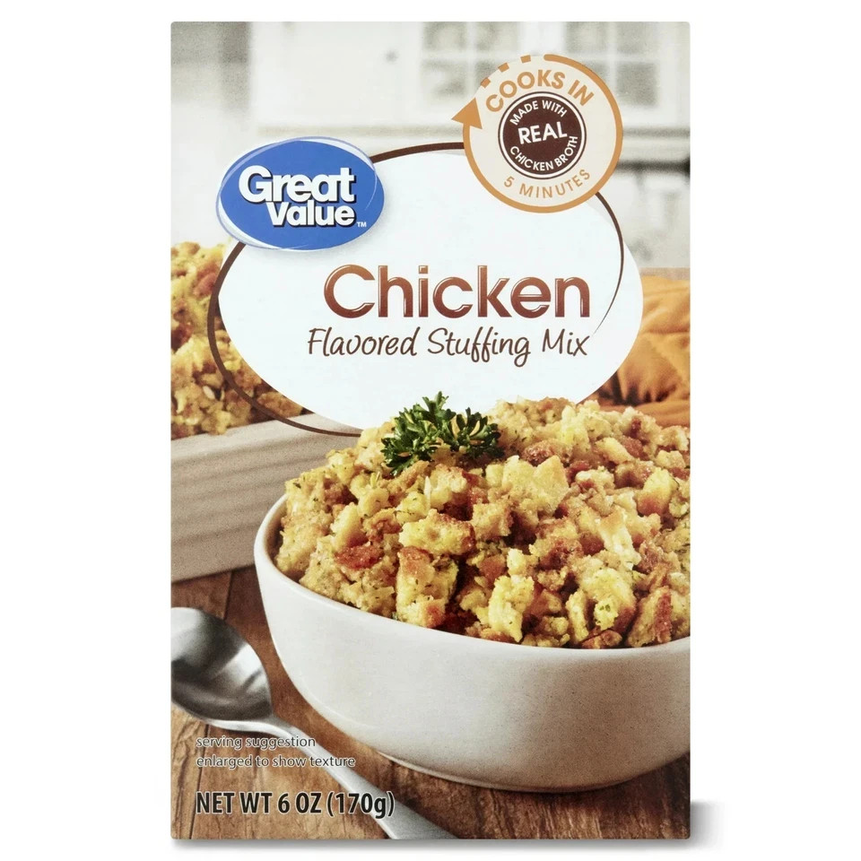 (8 pack) Great Value Chicken-Flavored Stuffing Mix, 6 oz