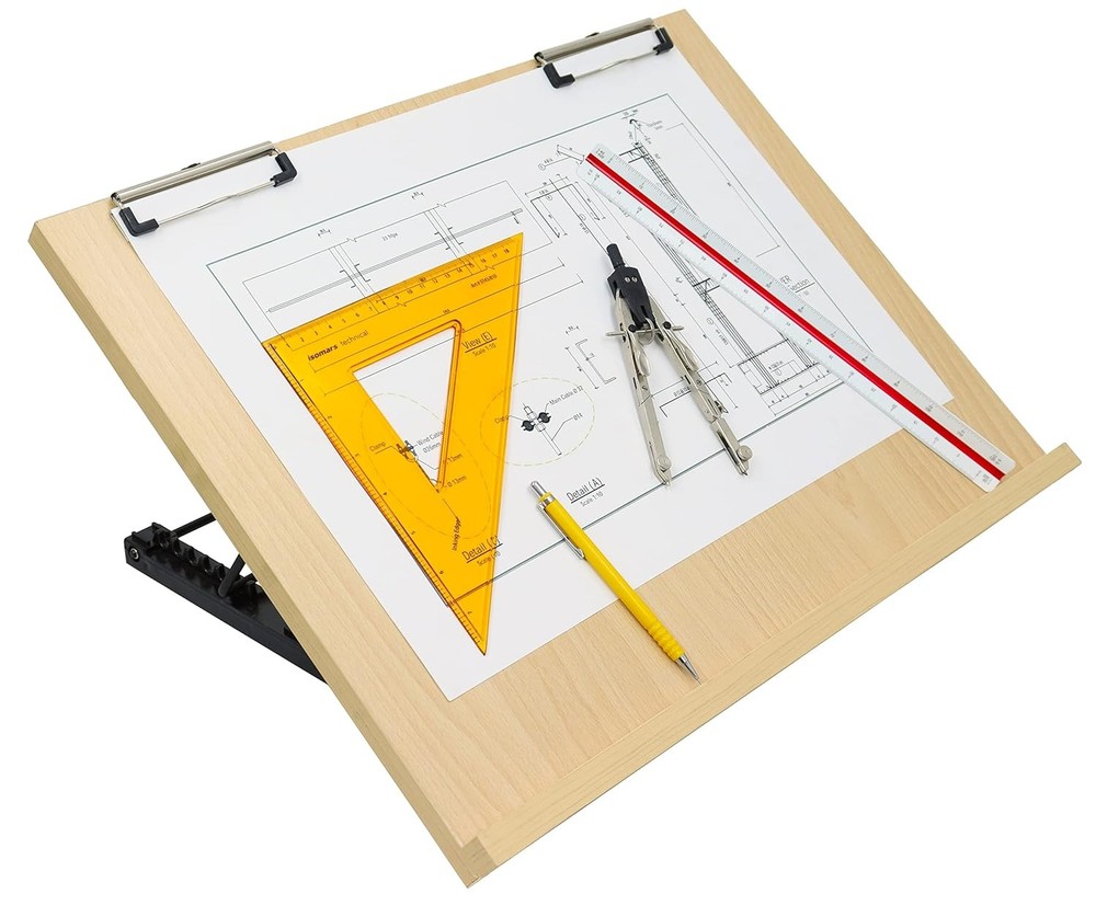 A1 Foldable Drawing Board Table Model Drafting Board with Clips