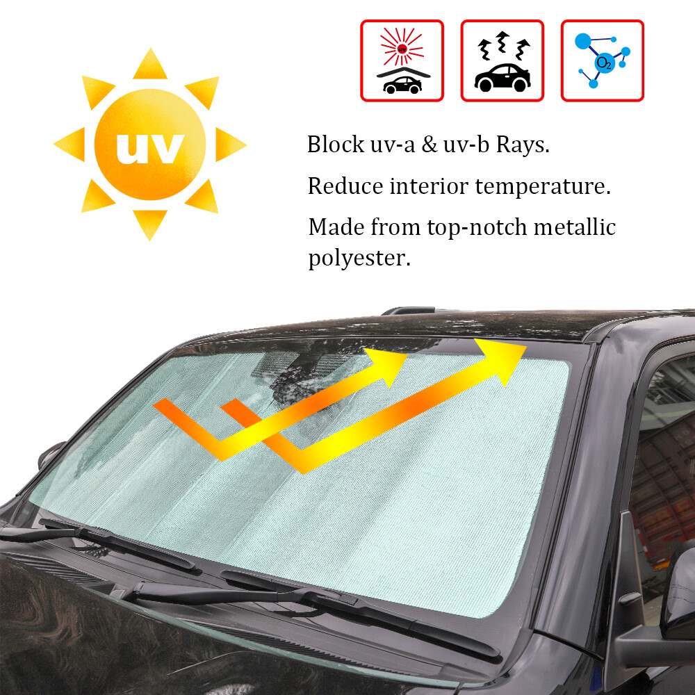 Front Windshield Sunshade Heat Shield Sun Visor Mat For 4Runner 2017-2019